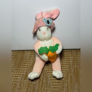 Vintage Knit & Crotchet Bunny Rabbit Stuffed Animal,Plush,Easter,Spring